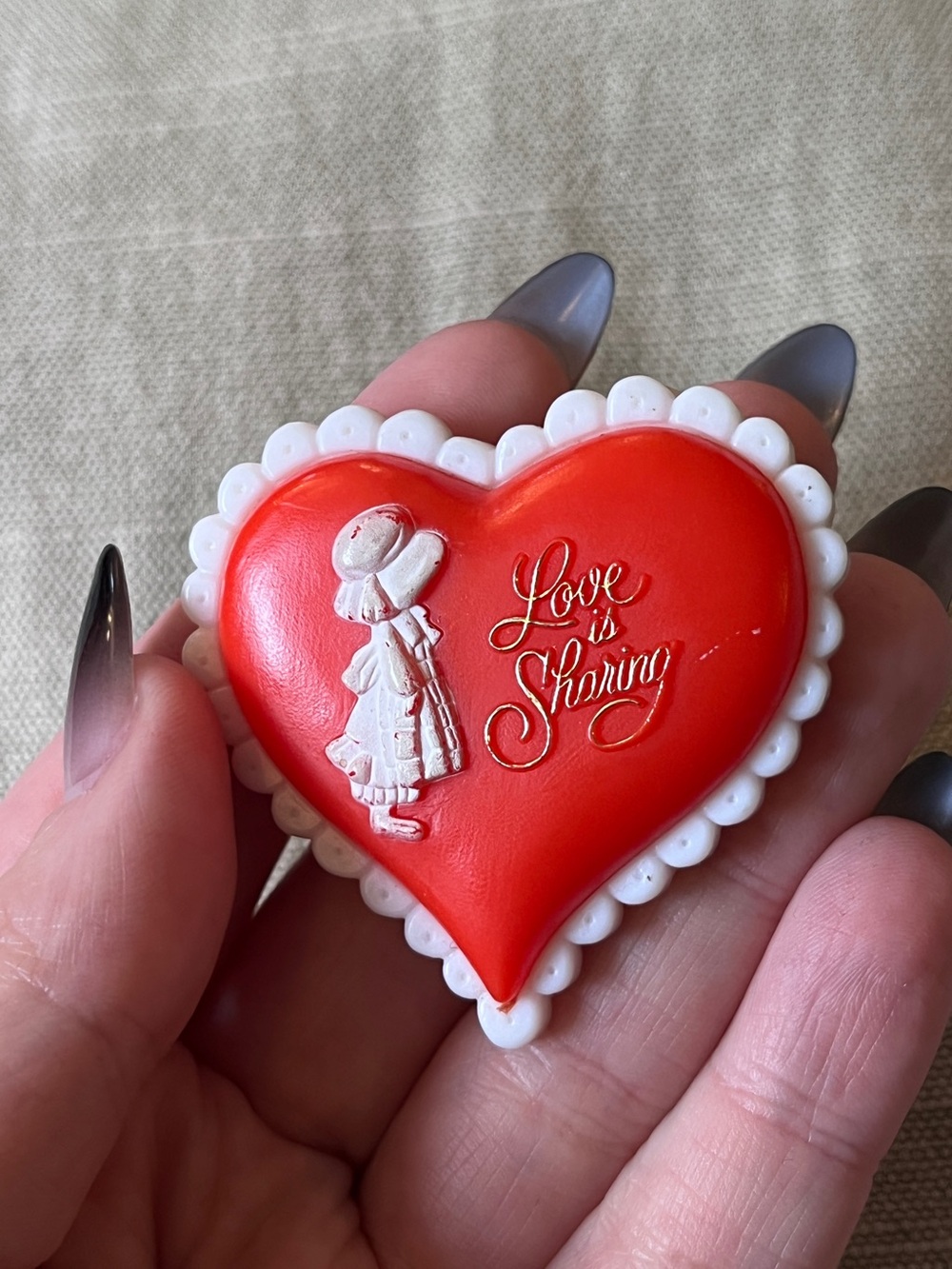 Vintage heart brooch